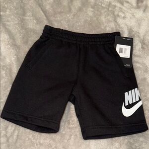 Nike Boy Black Fleece Shorts with Pockets